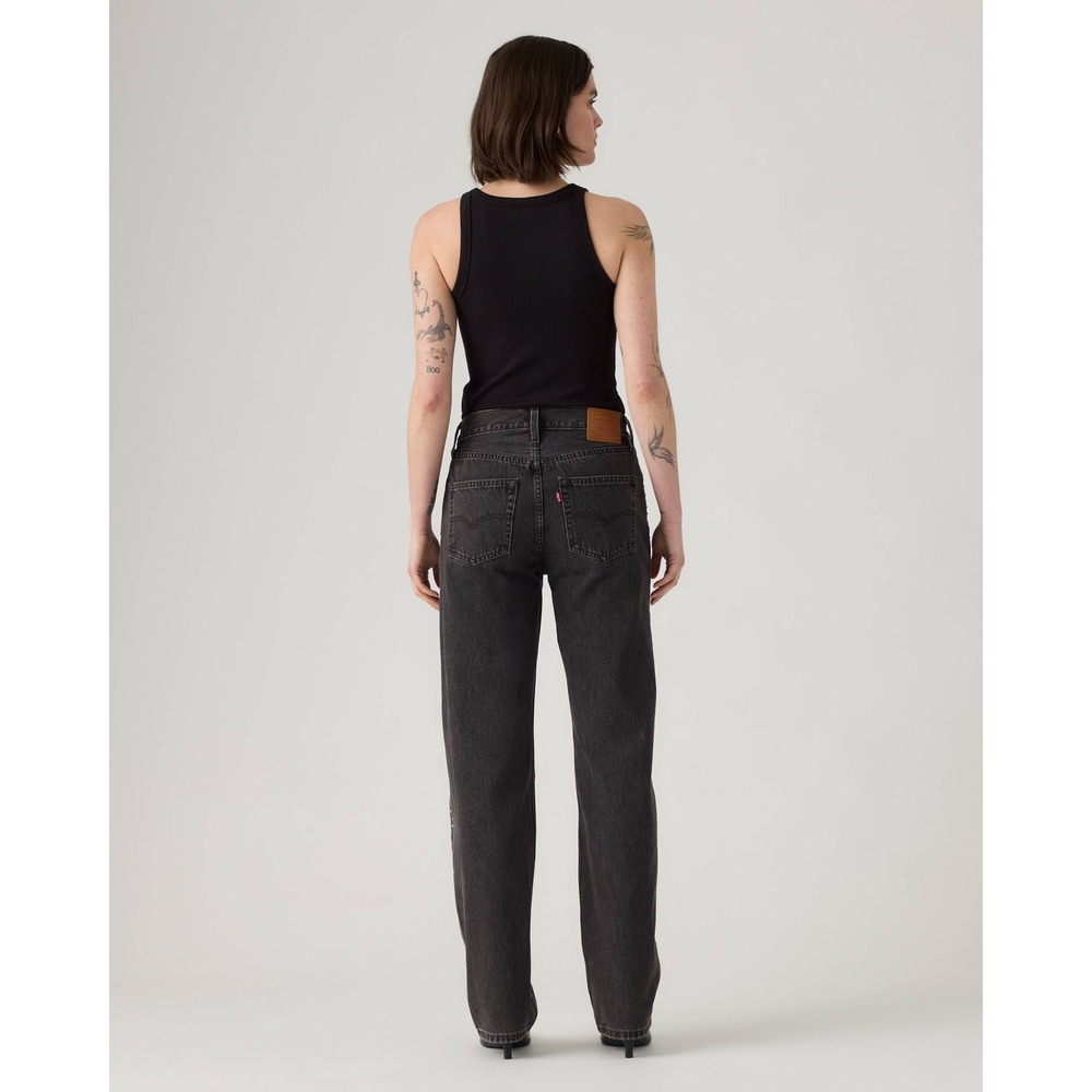 NWT Levis Premium 501 90s Jeans W28 L30 Acid Wash Black Straight Leg Denim